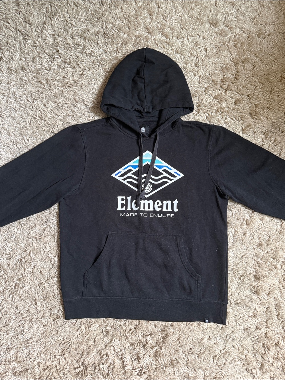Element Skateboards Black Made To Endure Graphic Pullover Hoodie